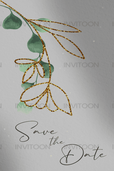 Save The Date Modern And Chic Video Invitation, Sparkling Vines and Dreamy Background Effect