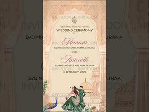 Traditional Indian Wedding Video Invitation, Modern Shaadi Digital Invite