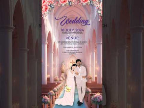 Christian Wedding Video Invitation Digital Card