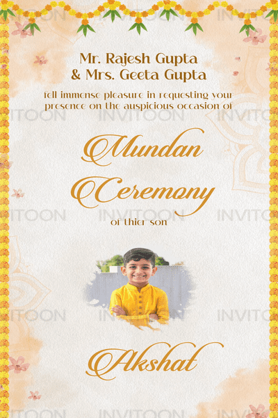 Mundan Ceremony Invitation Video