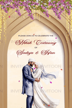 Muslim Nikah Ceremony Digital Invitation Video, Muslim Invite, Islamic Video Invitation