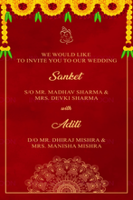 Traditional Unique Card Opening Wedding Video Invitation